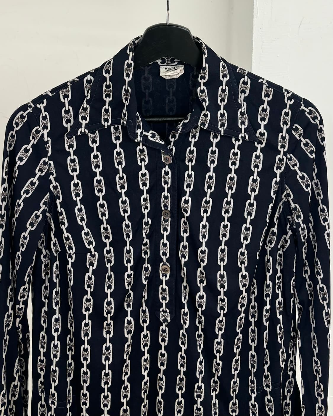 셀린느 체인 패턴 롱 슬리브 원피스 상품이미지2