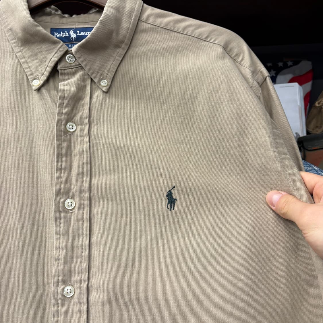 90s 폴로 랄프로렌 블레이크 루즈핏 버튼다운 코튼셔츠 N747 상품이미지5