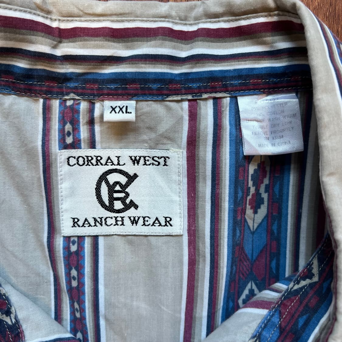 [2XL]CORRAL WEST 90's 웨스턴 나바호 빅사이즈 반팔 셔츠 상품이미지3