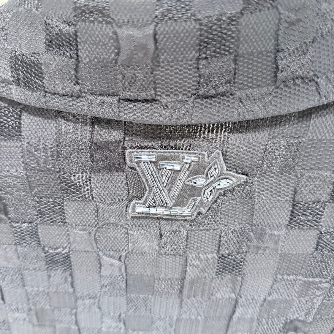 (S-/L) / 루이비통 자카드 쇼트 슬리브드 반팔 셔츠 블랙 상품이미지6