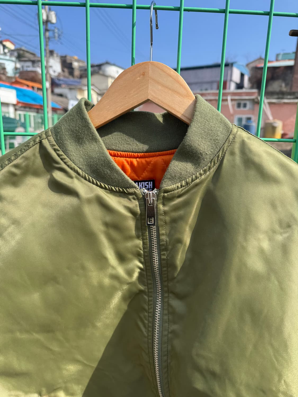 프리키쉬빌딩 체크무늬 항공패딩 m 상품이미지2