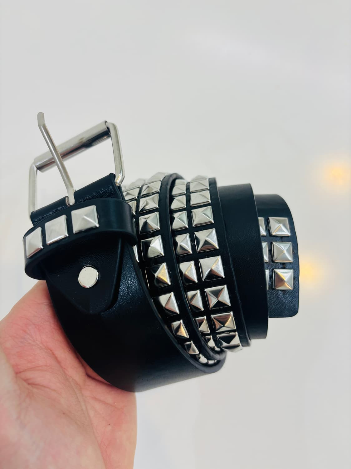 스터드 레더 벨트 상품이미지3