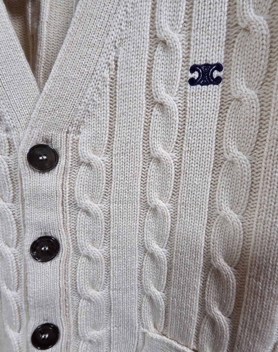 [박보검착용] 셀린느 캐시미어 100 케이블 가디건 S사이즈 !!!!! 상품이미지5