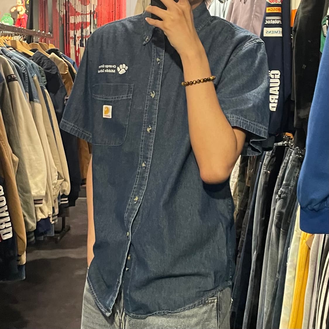 [IM] carhartt 칼하트 진청 데님 반팔셔츠 상품이미지5