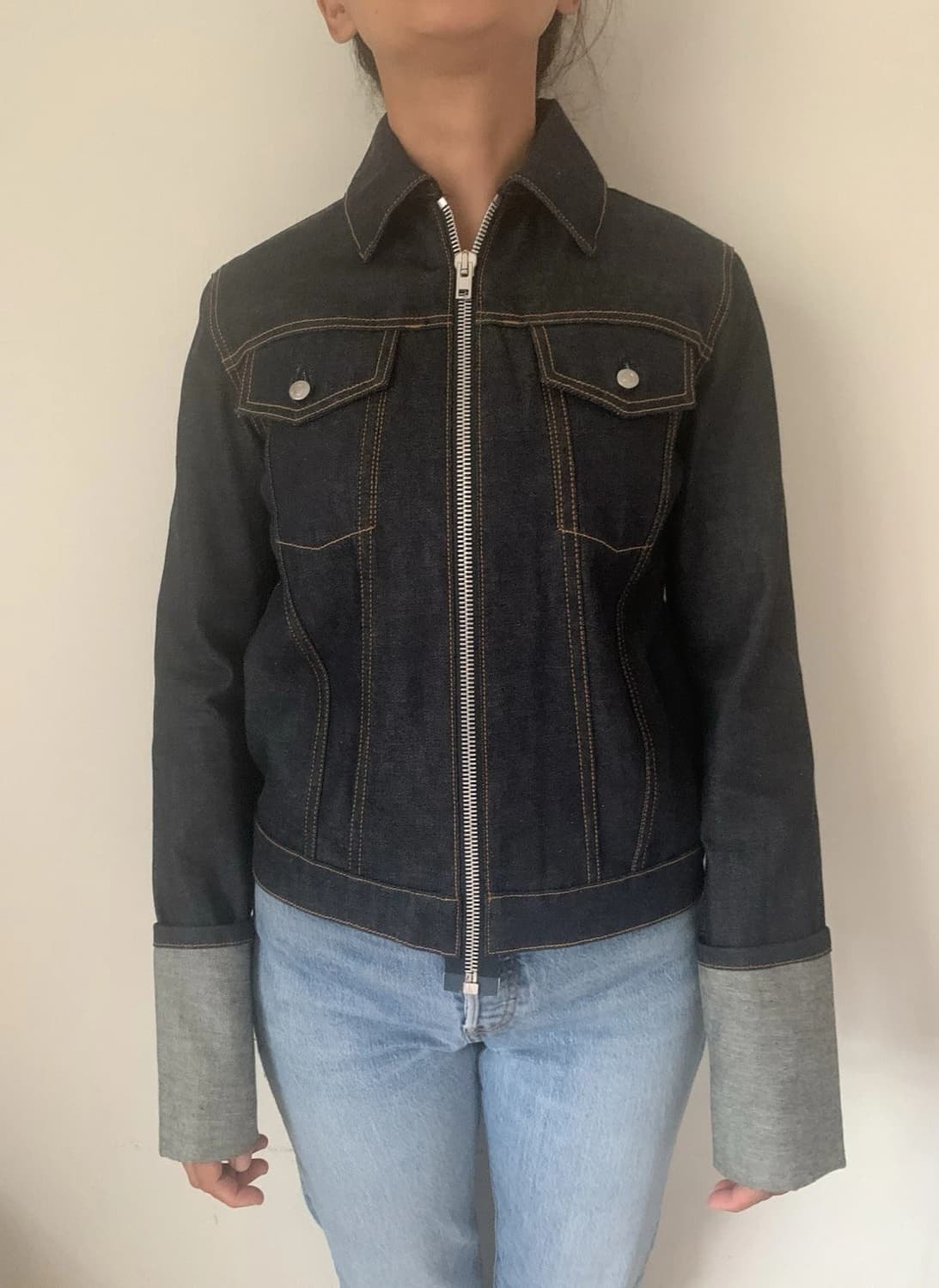 헬무트 랭 로우 데님 집업 트러커 자켓 상품이미지1