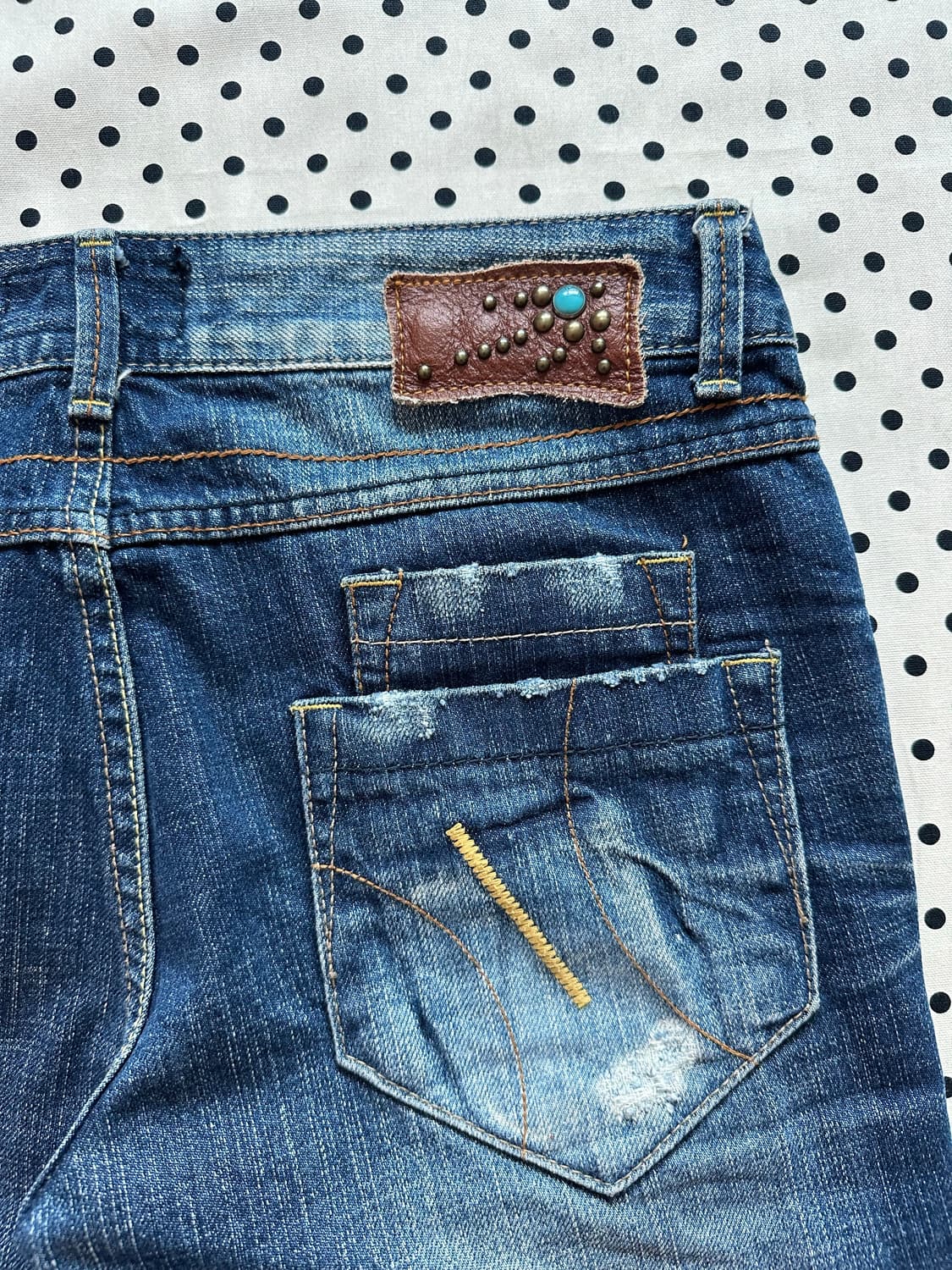 Designed by Paskal 부츠컷 데님팬츠 갸루 y2k 펑크 상품이미지7