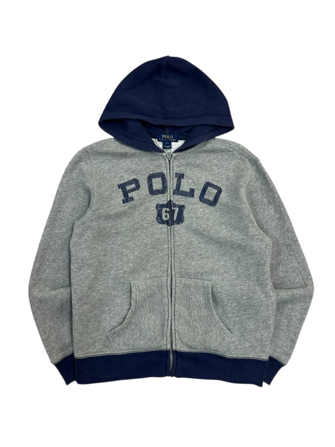 폴로 랄프로렌 배색 후드집업 그레이 L #csz2589 상품이미지3