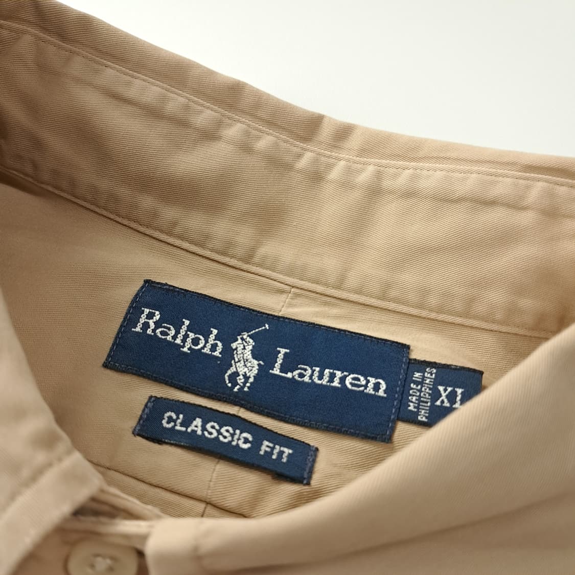 CK157 XL 폴로 00s 코튼 트윌 샌드베이지 셔츠 남방 상품이미지3