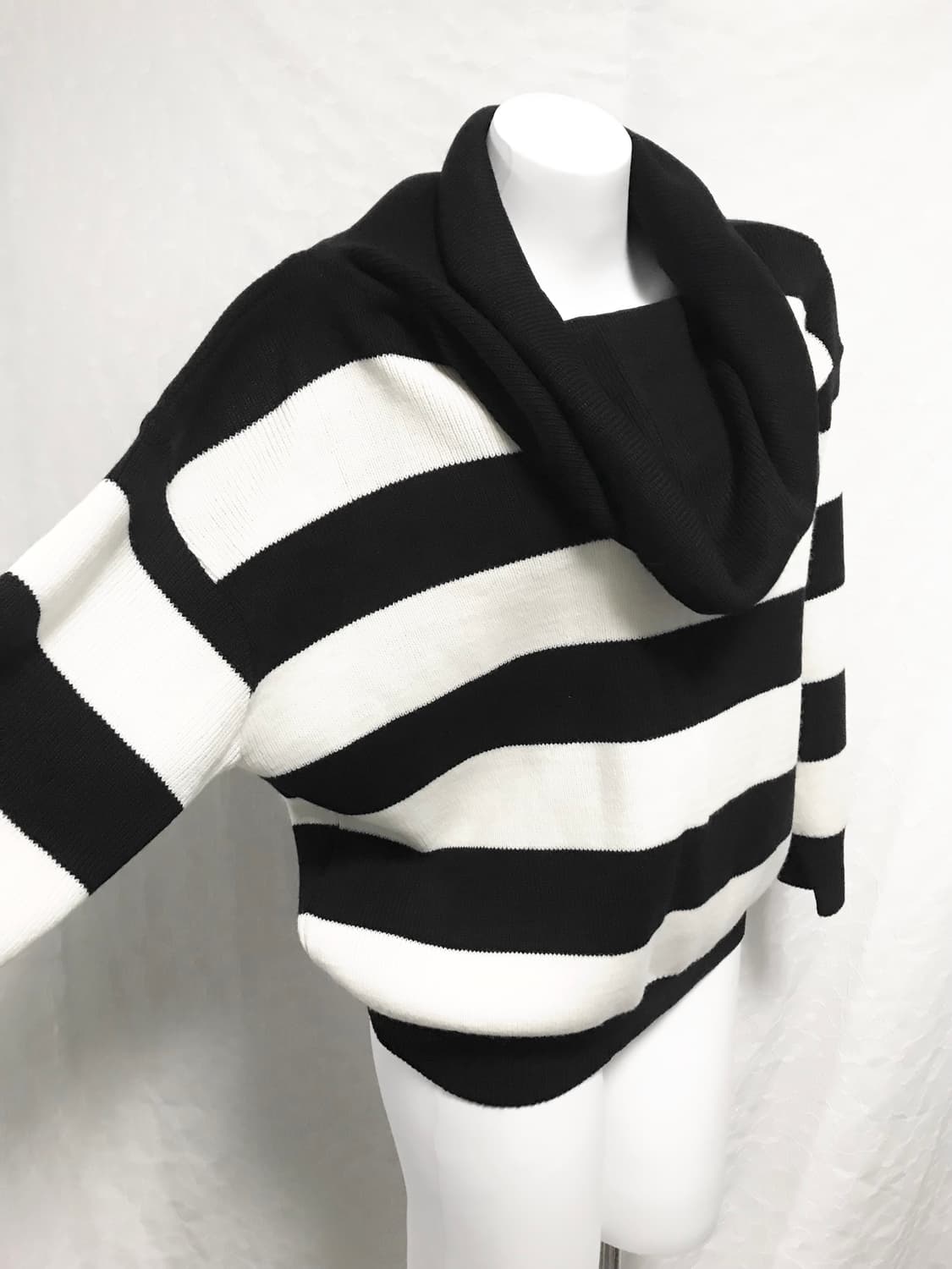 빈티지 에고이스트 갸루 드레이프 오프숄더 스트라이프 니트 탑 상품이미지4