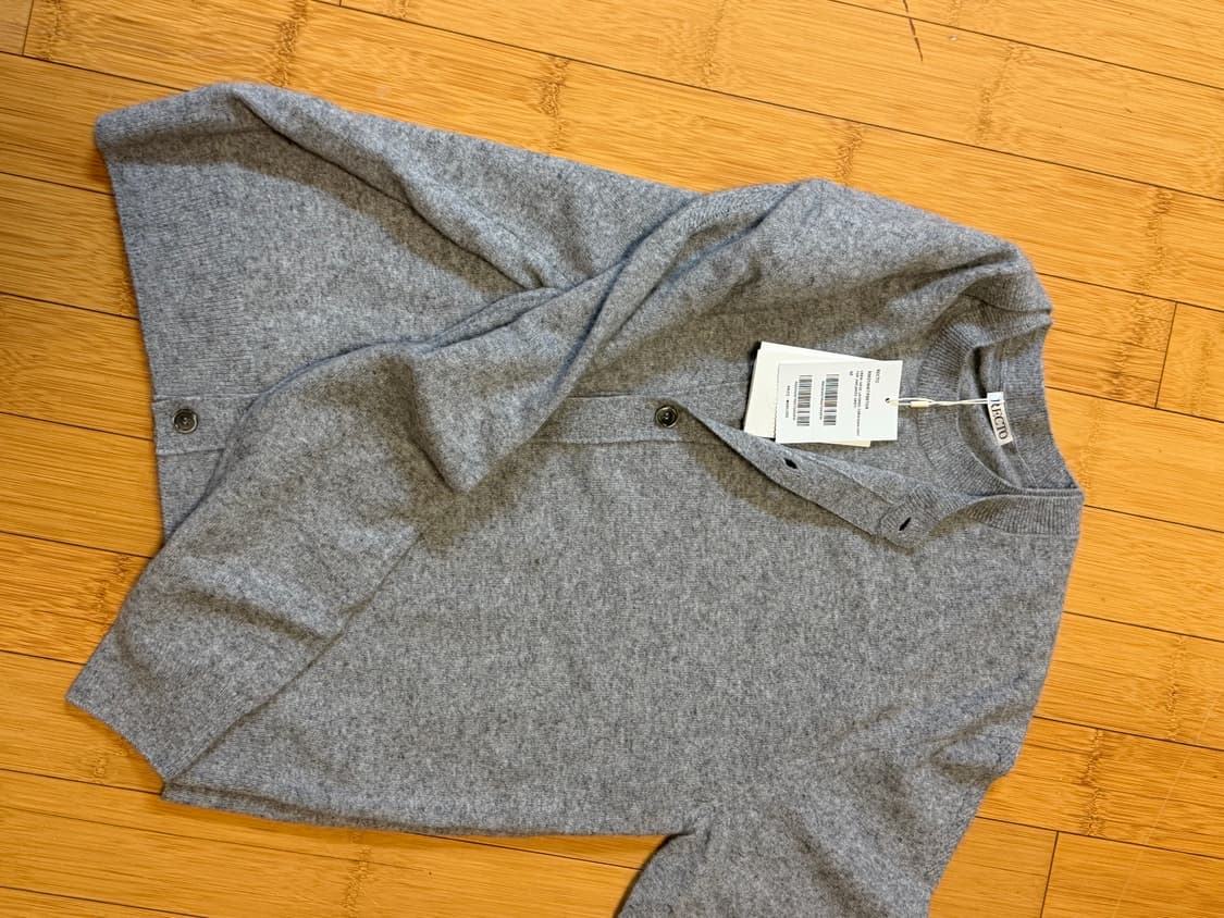 [M] 렉토 크루넥 레이어드 가디건 멜란지 그레이 상품이미지2