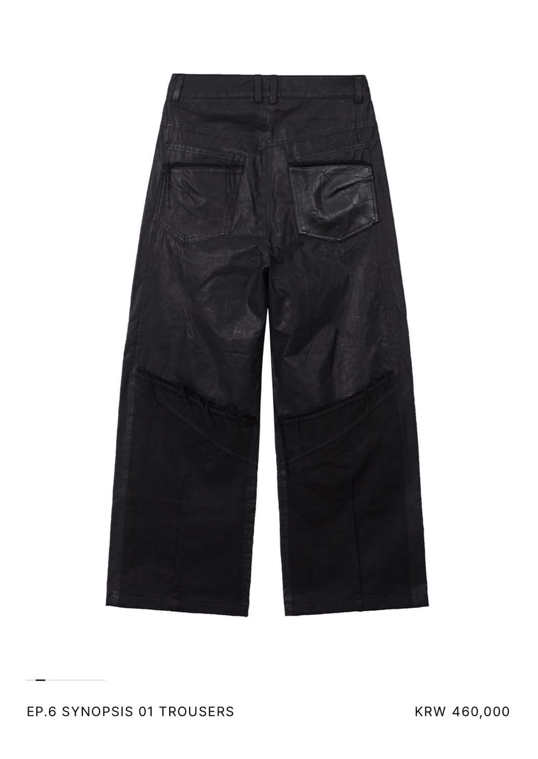 EP.6 SYNOPSIS 01 TROUSERS  black 상품이미지1