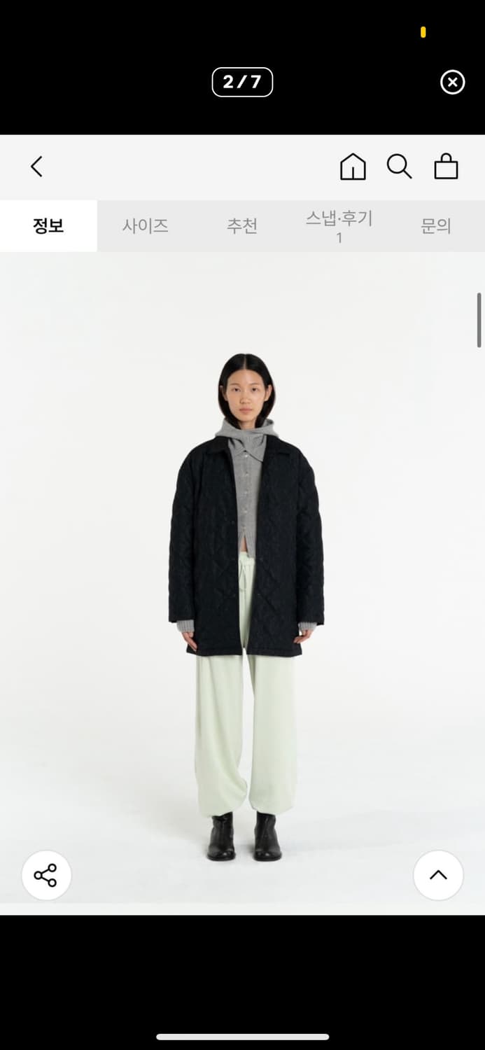 AMOMENTO 아모멘토 자카드 패딩 상품이미지2