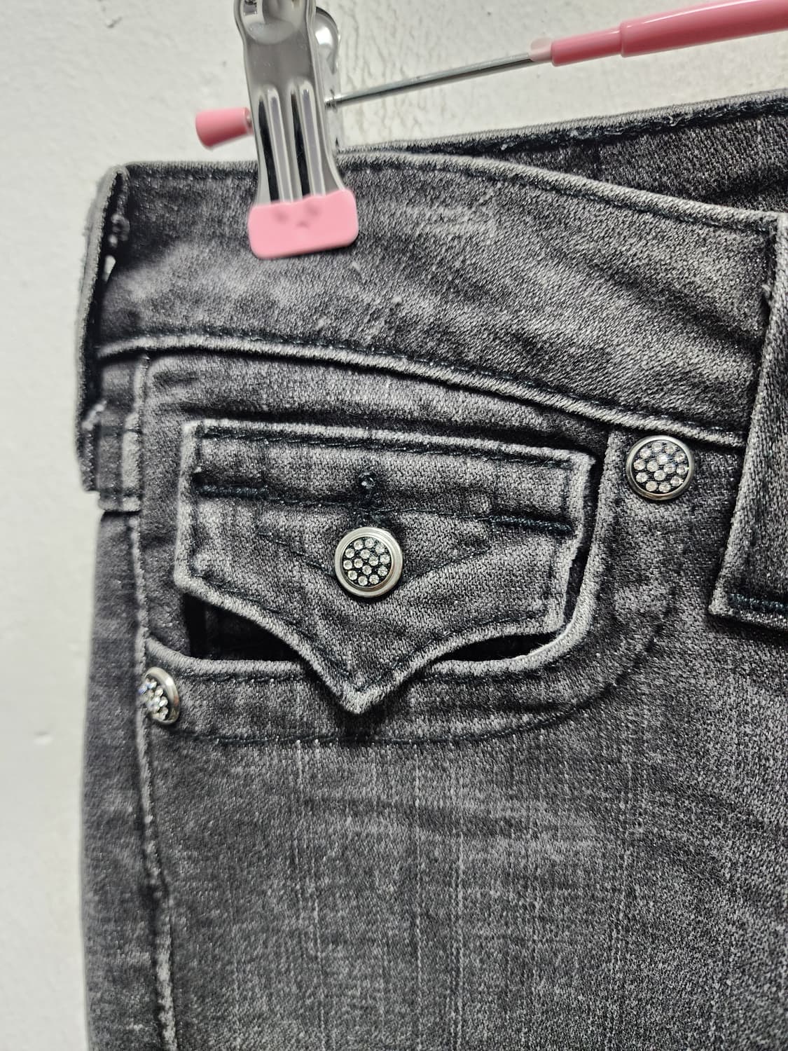 트루릴리젼 큐빅 디테일 데님 컷팅진 (USA MADE) 상품이미지5