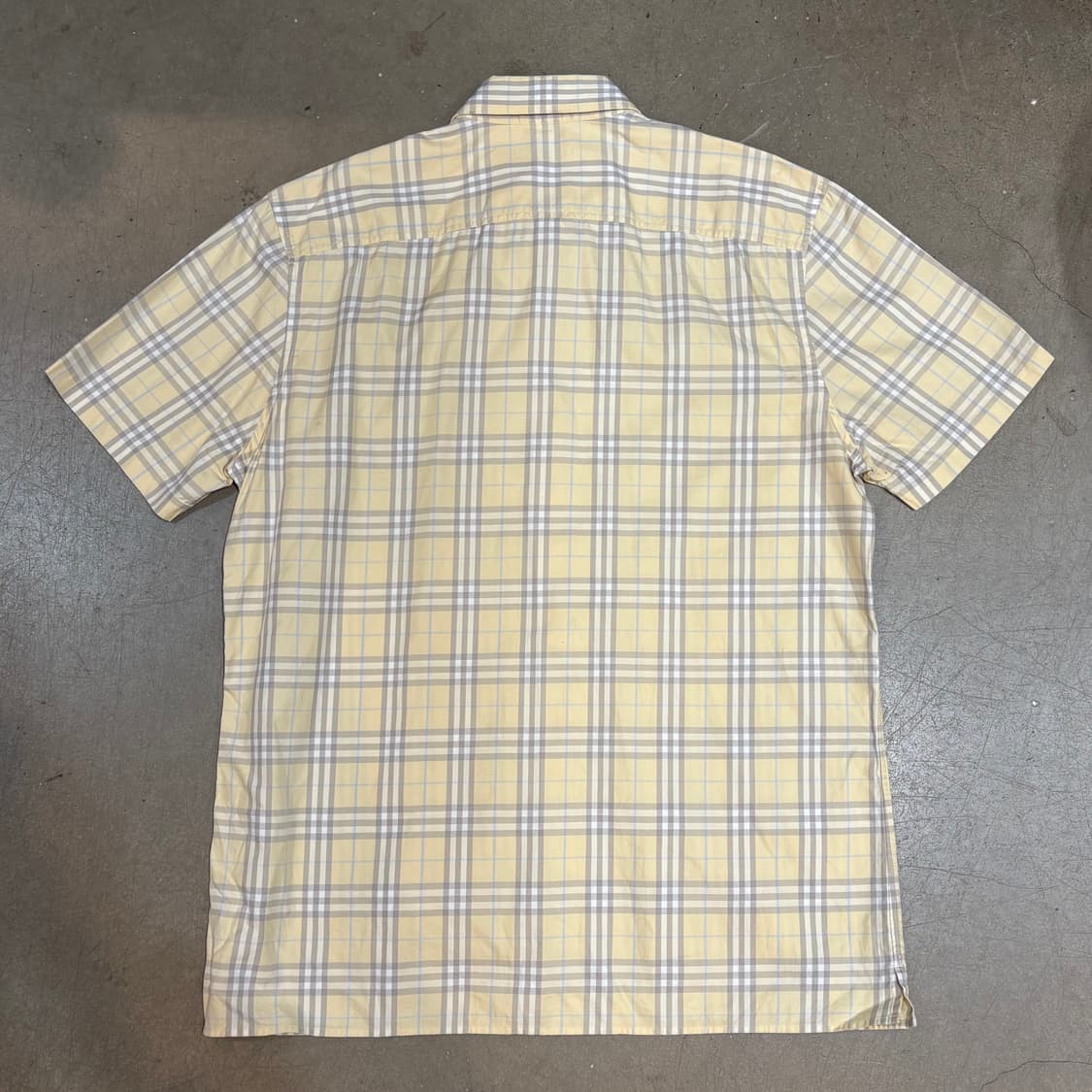 L 버버리 옐로우 노바체크 반팔 셔츠 상품이미지3