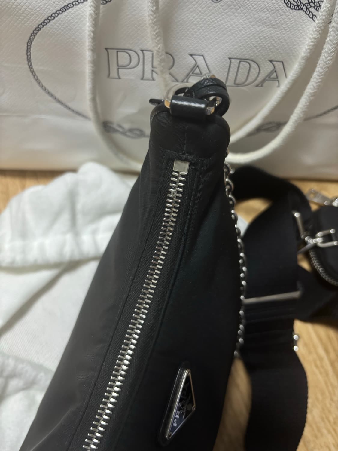 [풀구성]프라다 리나일론 테수토 호보백 상품이미지7