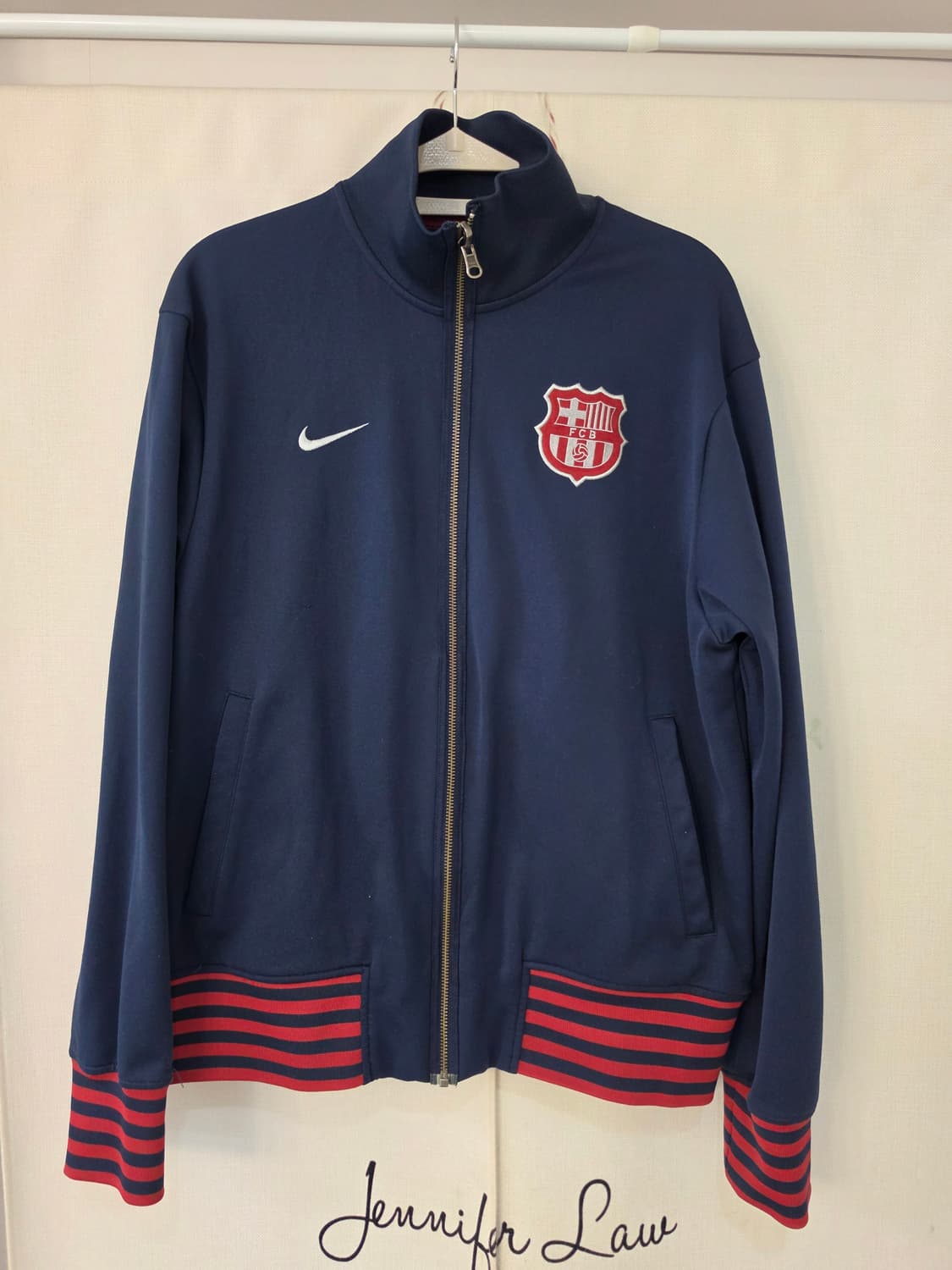 100)나이키 네이비 바르셀로나 져지 집업 상품이미지1