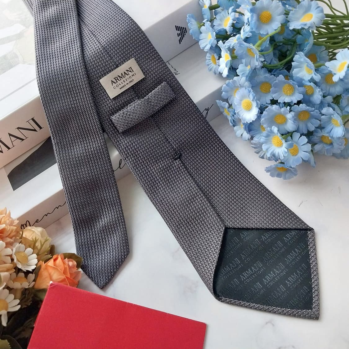 아르마니 꼴레지오니 실크&폴리 넥타이 8.2cm A+등급 K1455
 상품이미지5