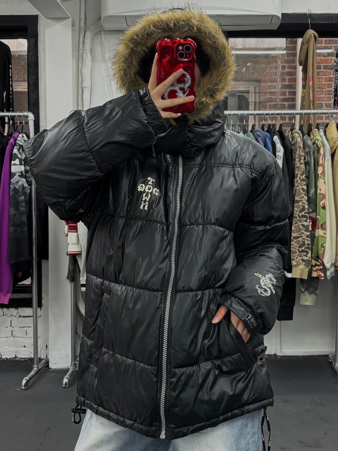 도그타운 블랙드래곤 퍼 후그 패딩 상품이미지2
