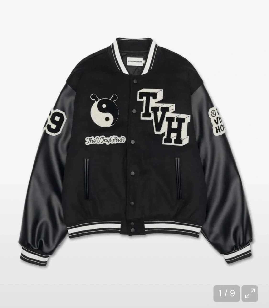 더바이닐하우스 바시티 자켓 블랙 s 상품이미지1