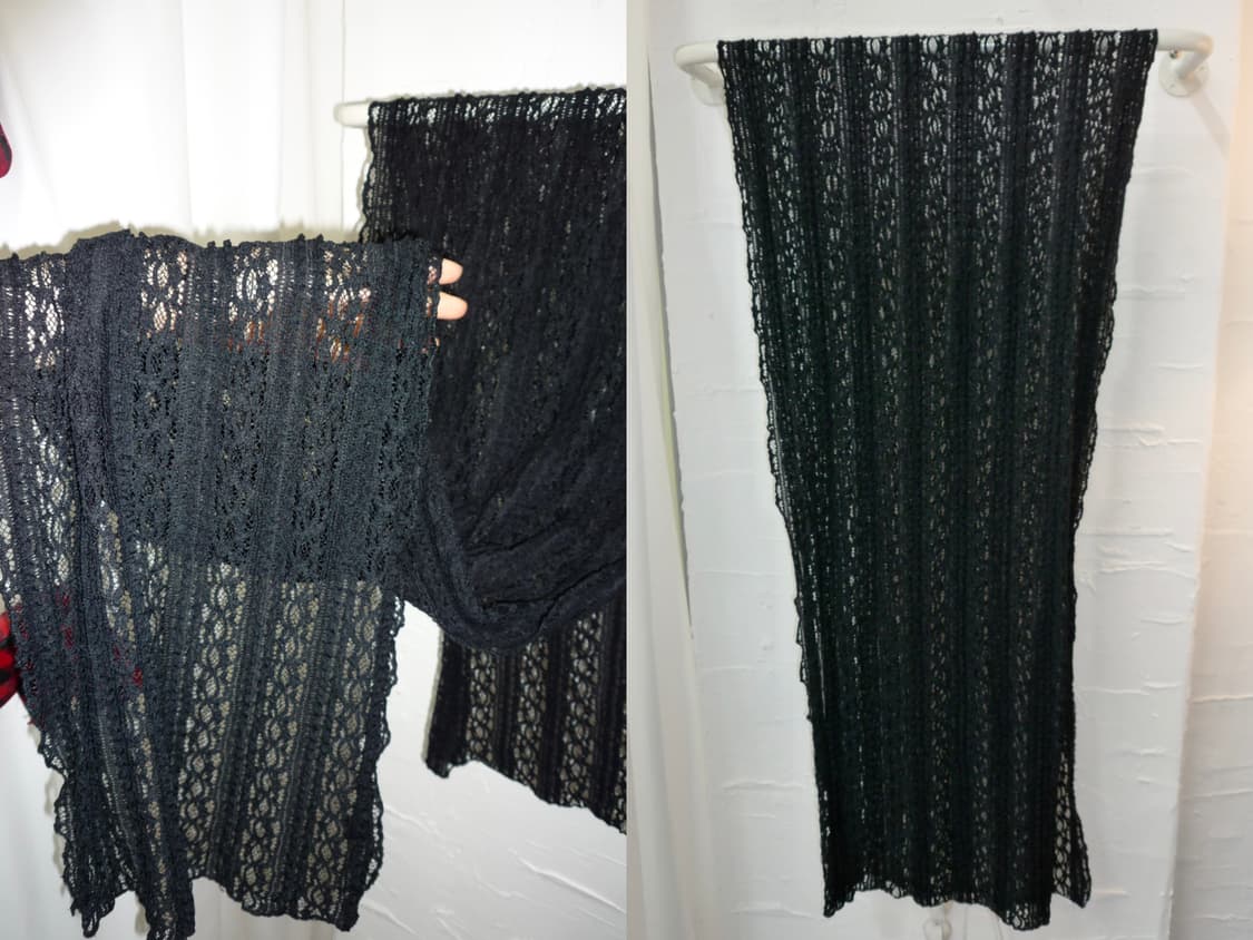 Black crochet mood muffler 상품이미지1