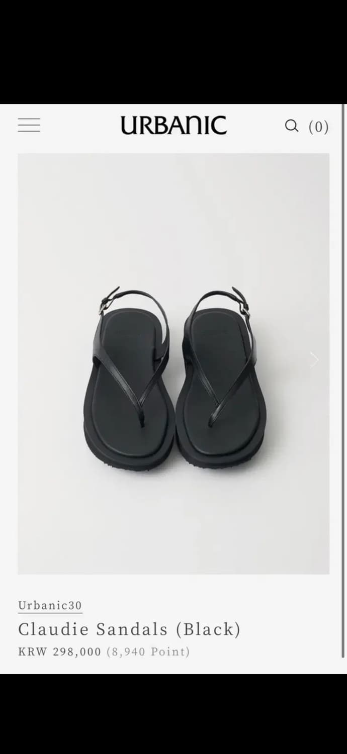Size 230 / 얼바닉30 클라우디 샌들 블랙 상품이미지1