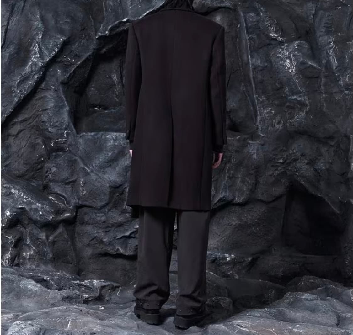 송지오옴므 레이어드 비대칭 코트 팝니다 우영미 타임옴므 솔리드옴므 상품이미지2