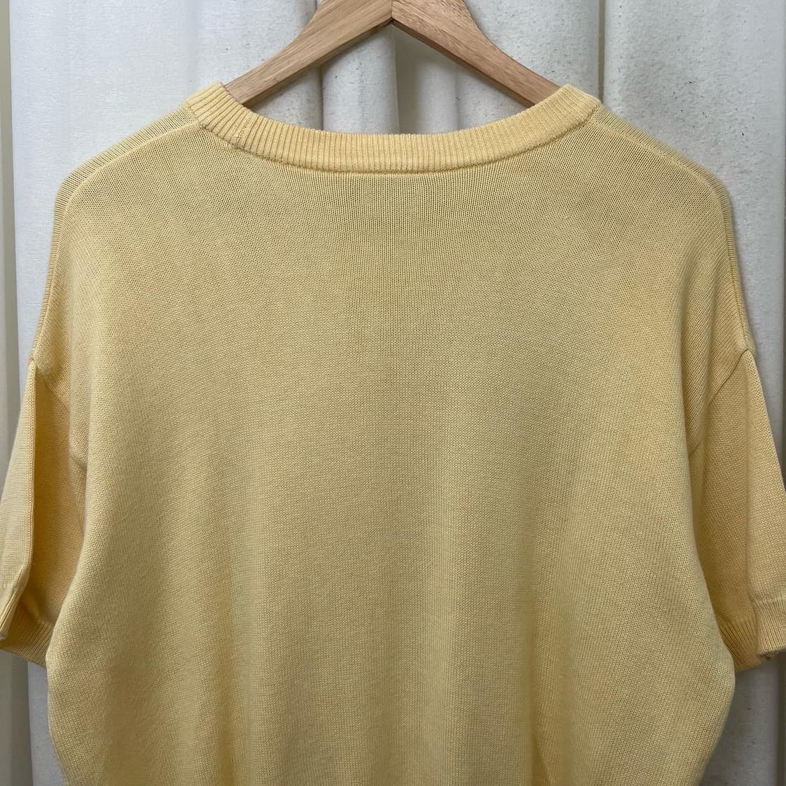 라코스테 옐로우 퍼프 하프 니트 상품이미지5