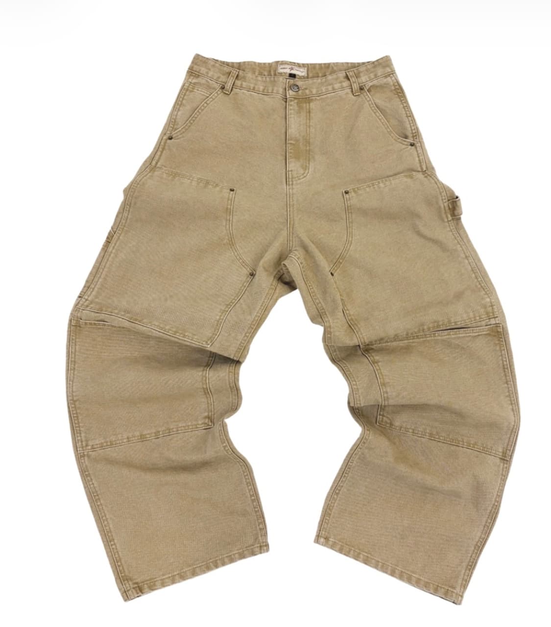 아오이로 커트 더블 니 팬츠 탄 2026 상품이미지1