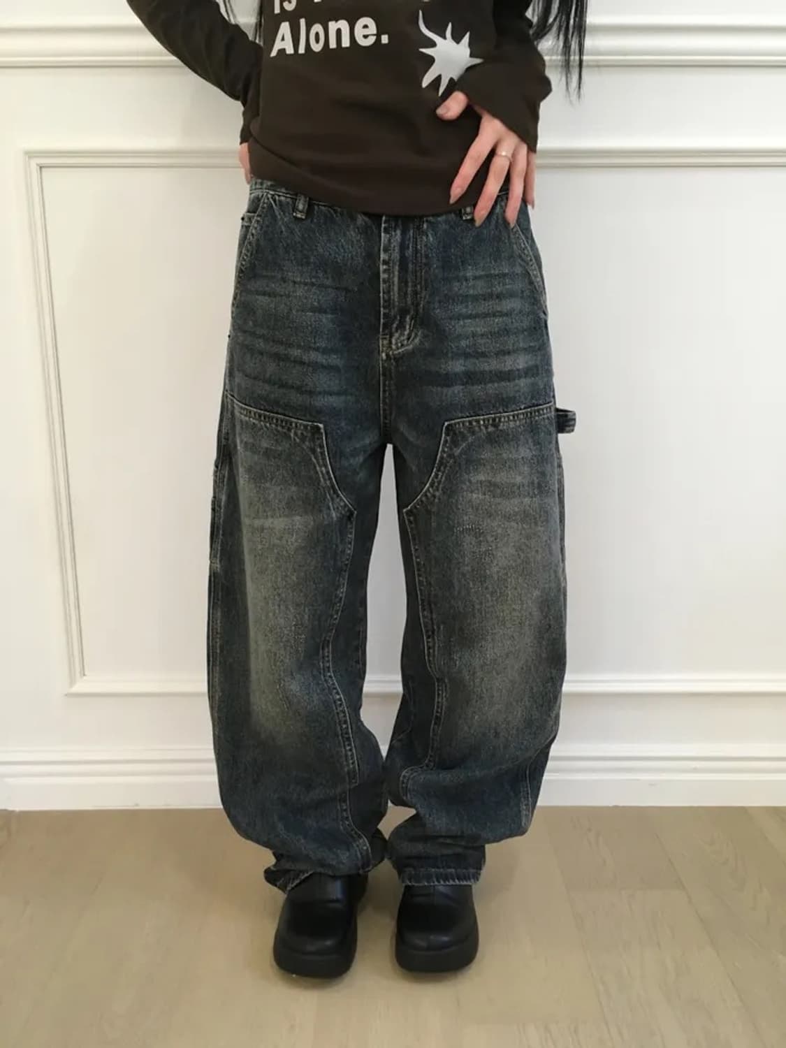 새거)워크데님카펜더 팬츠 바지s 보헤미안서울 ootj 미스치프 코이세이오 상품이미지7