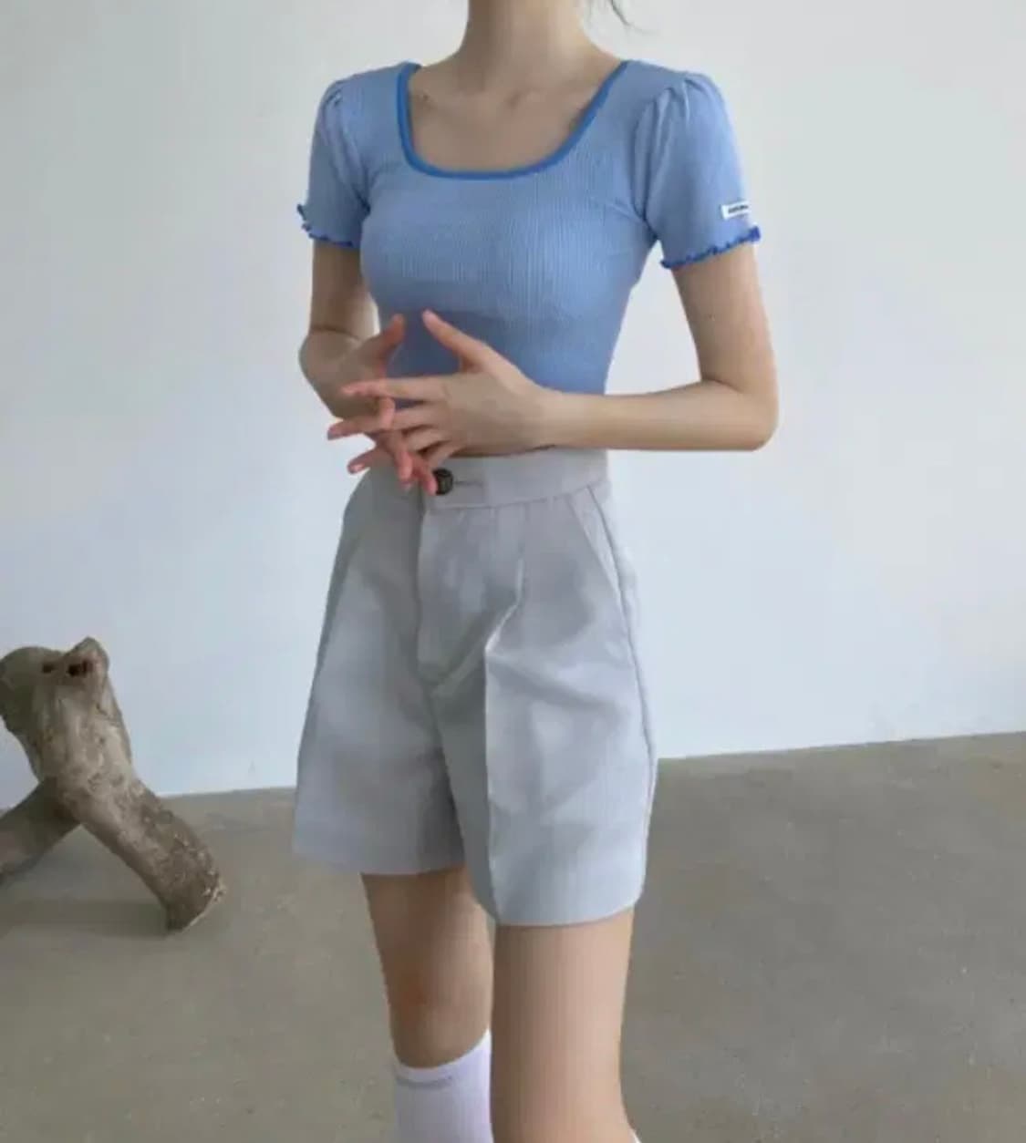 체리퀴리 웨이브 니트 티 2사이즈 상품이미지3