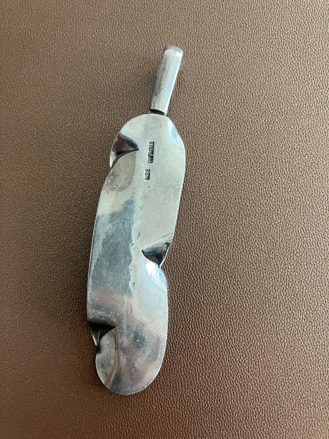 네이티브 아메리칸 실버 페더 깃털 펜던트 빅사이즈 상품이미지2