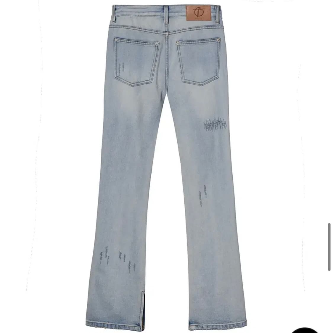 오픈와이와이 DISTRESSED WASHED JEANS 팬츠 아이스블루 상품이미지2
