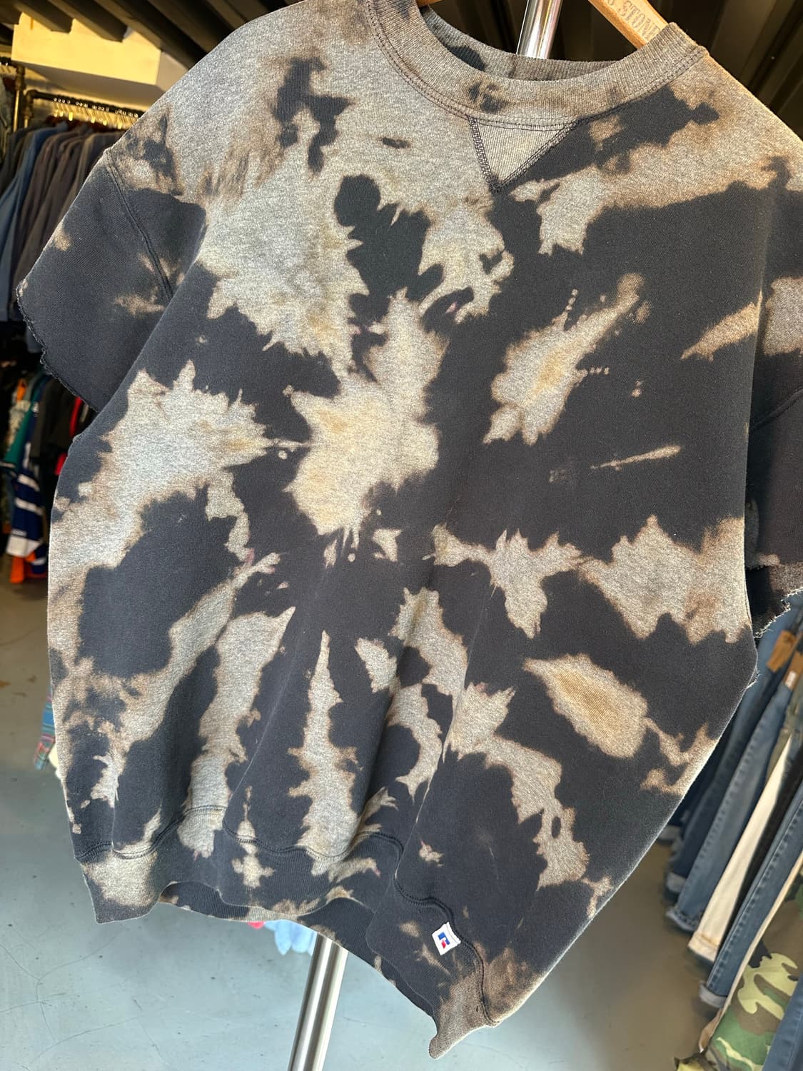 90s 러셀 50/50 타이다이 컷오프 스웻셔츠 상품이미지4