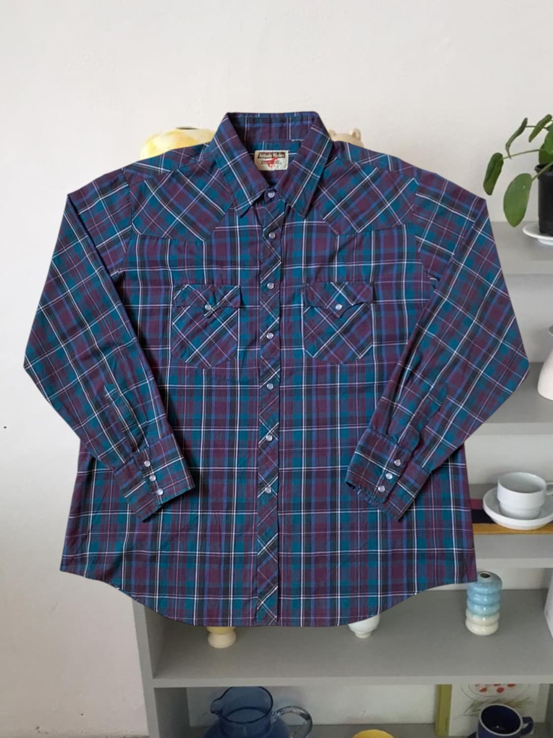 포켓 체크 셔츠 Made in U.S.A (Man 2XL) AB0230 상품이미지1