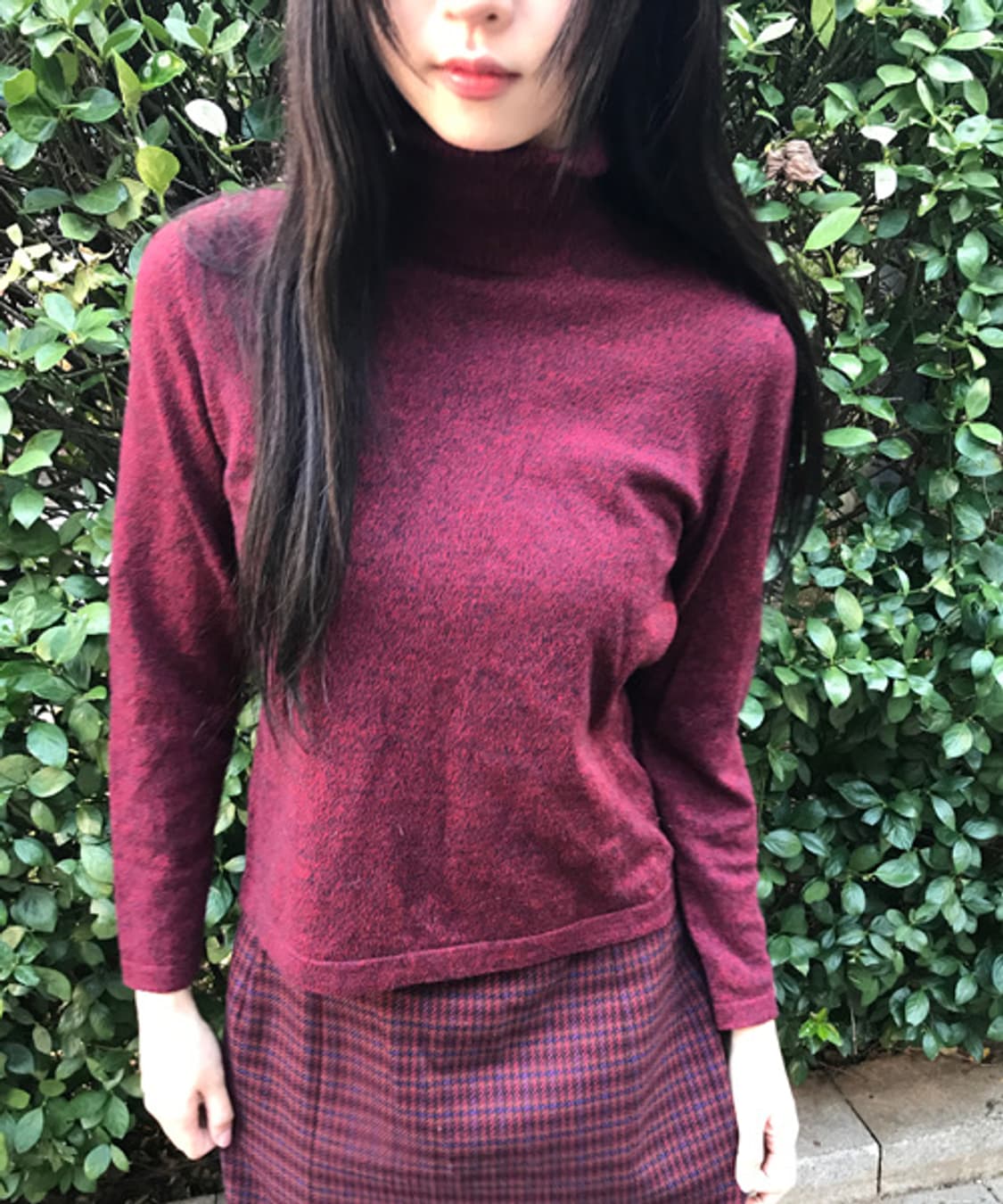 Wool Turtle Neck Knit(Burgundy 상품이미지1