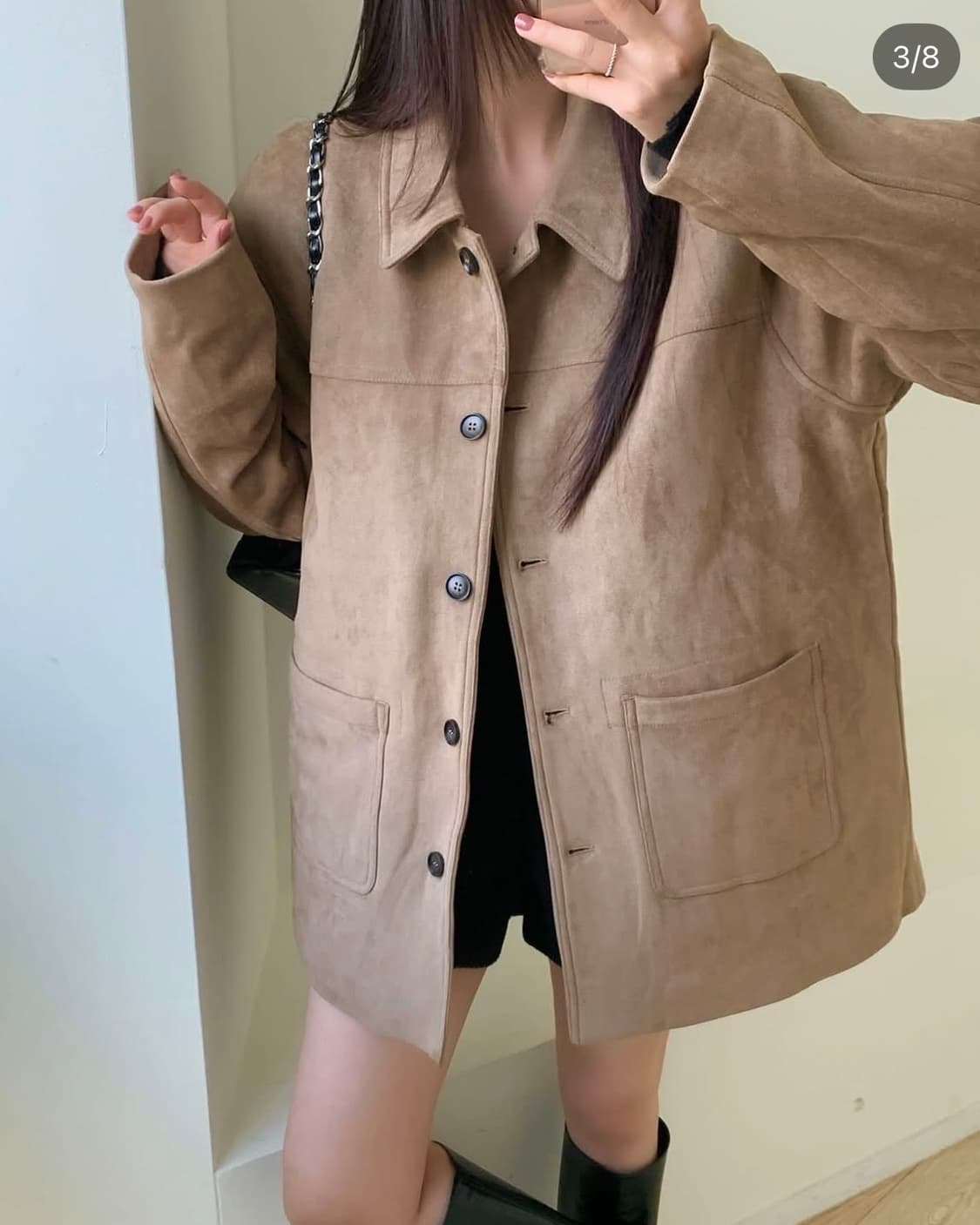 주드 누빔 안감 하프코트 상품이미지3