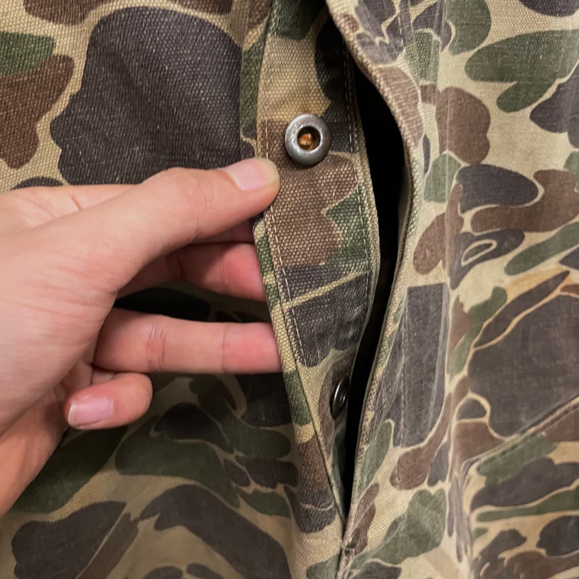 80s 칼하트 덕 카모 헌팅 오버롤 빈티지 워크웨어 데님 멜빵 상품이미지6