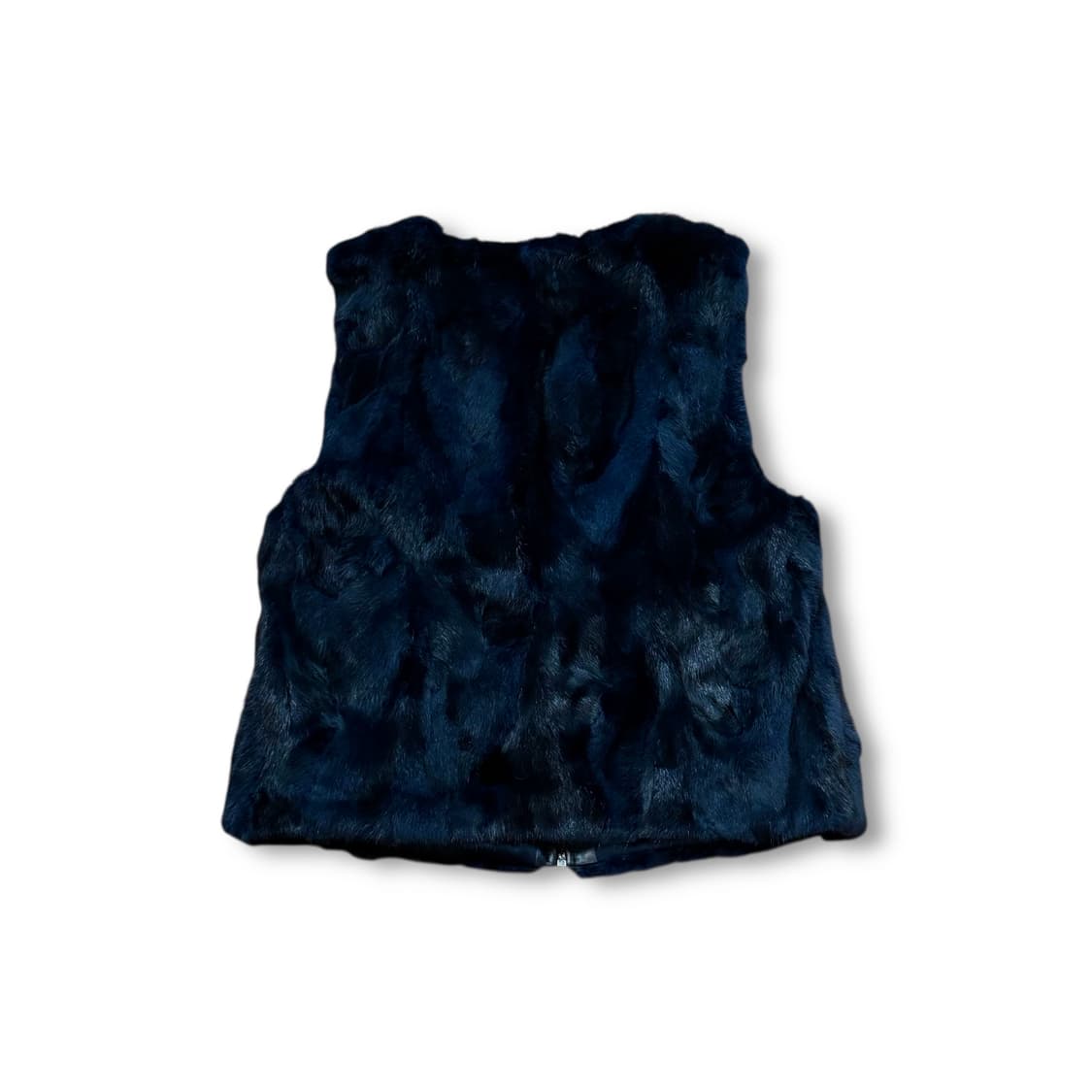 EURO 네이비 천연밍크 퍼 베스트 상품이미지2