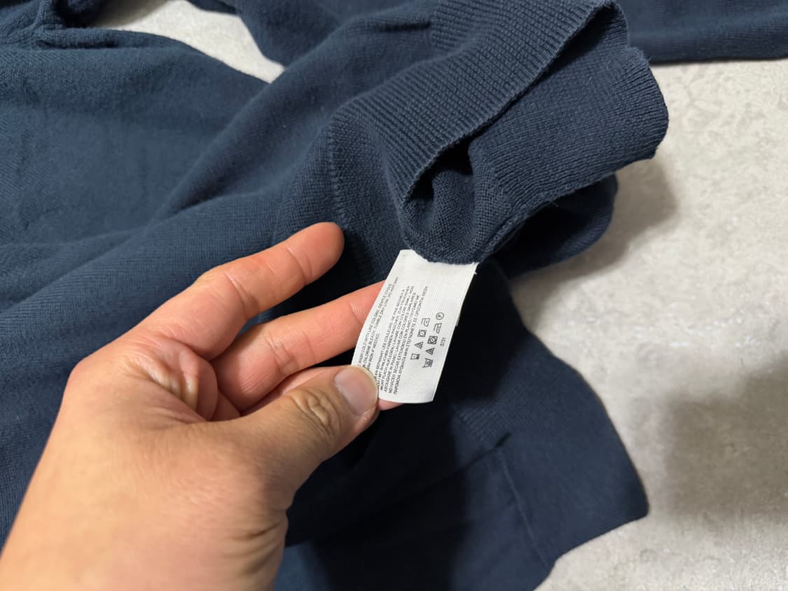 브룩스브라더스 네이비컬러 빈티지 코튼 니트  100size   상품이미지4