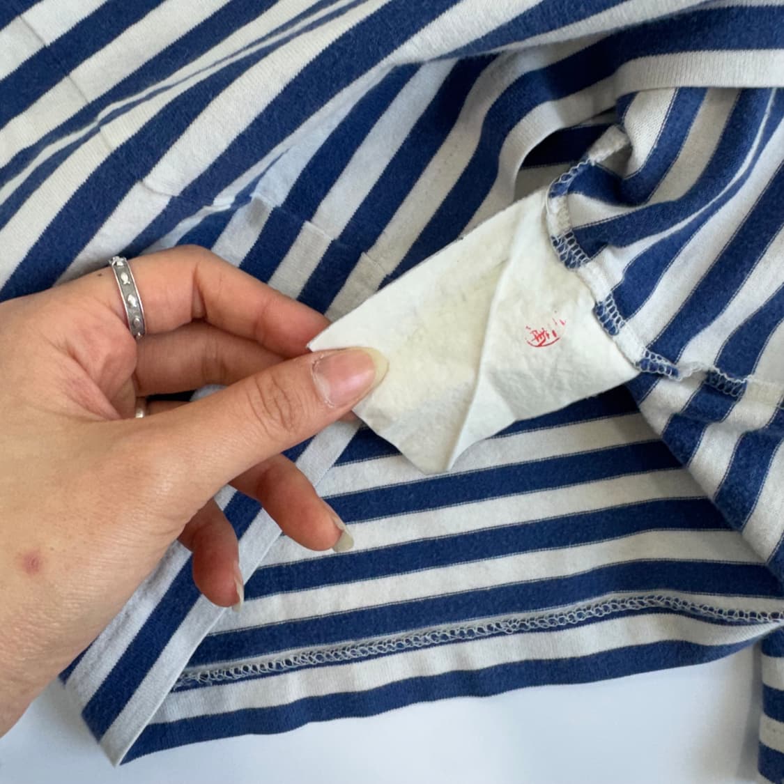 Comme des garcons 꼼데가르송 레드와펜 블루 롱슬리브 상품이미지6