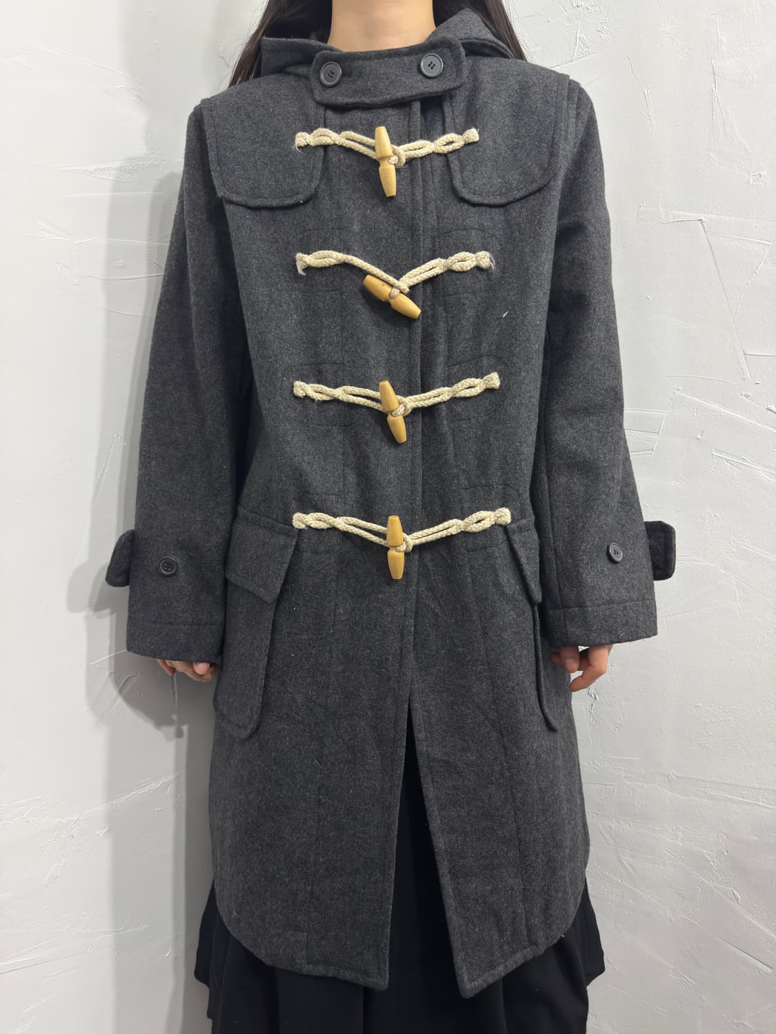 bellnatklein duffle hood wool coat 상품이미지2