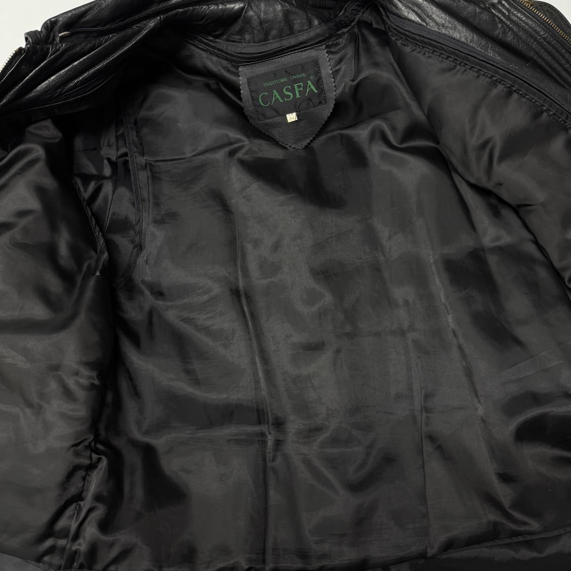 90s 카우하이드 소가죽 레더자켓 + 덕다운 라이닝 상품이미지5