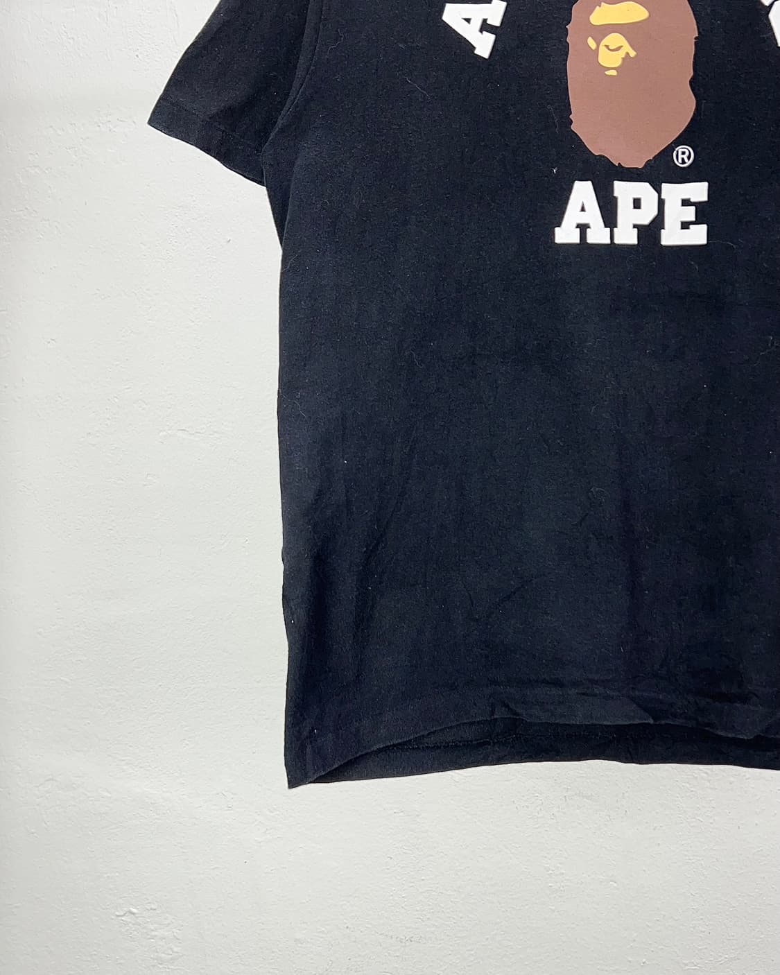 베이프 블랙 컬리지 빅 사루 티셔츠 상품이미지4