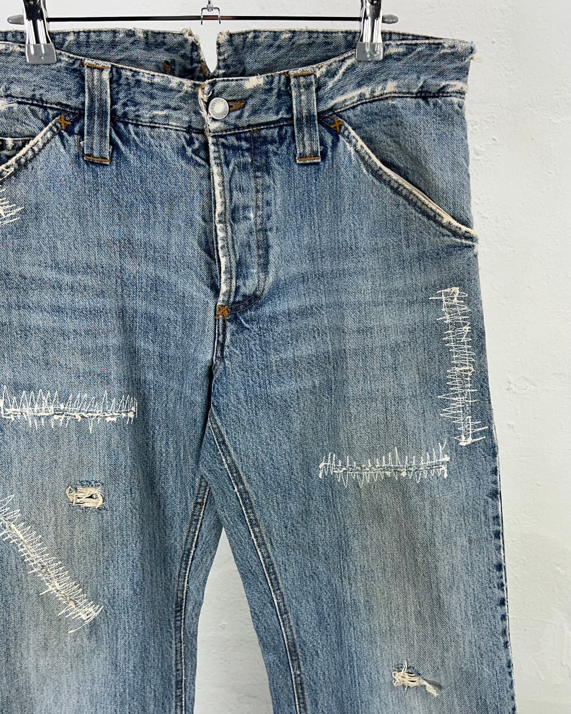 돌체앤가바나 디스트로이드 아카이빙 워시 블루 카펜더 데님 팬츠 상품이미지3