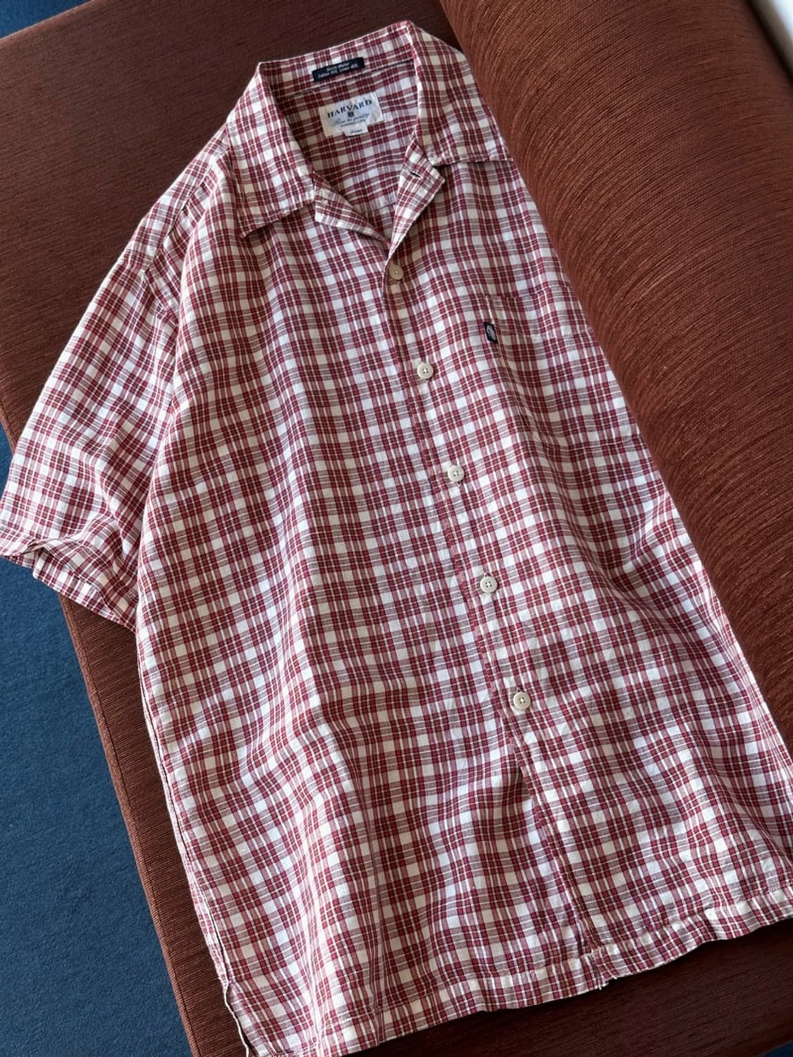 Natural cotton linen open collar shirt 상품이미지2