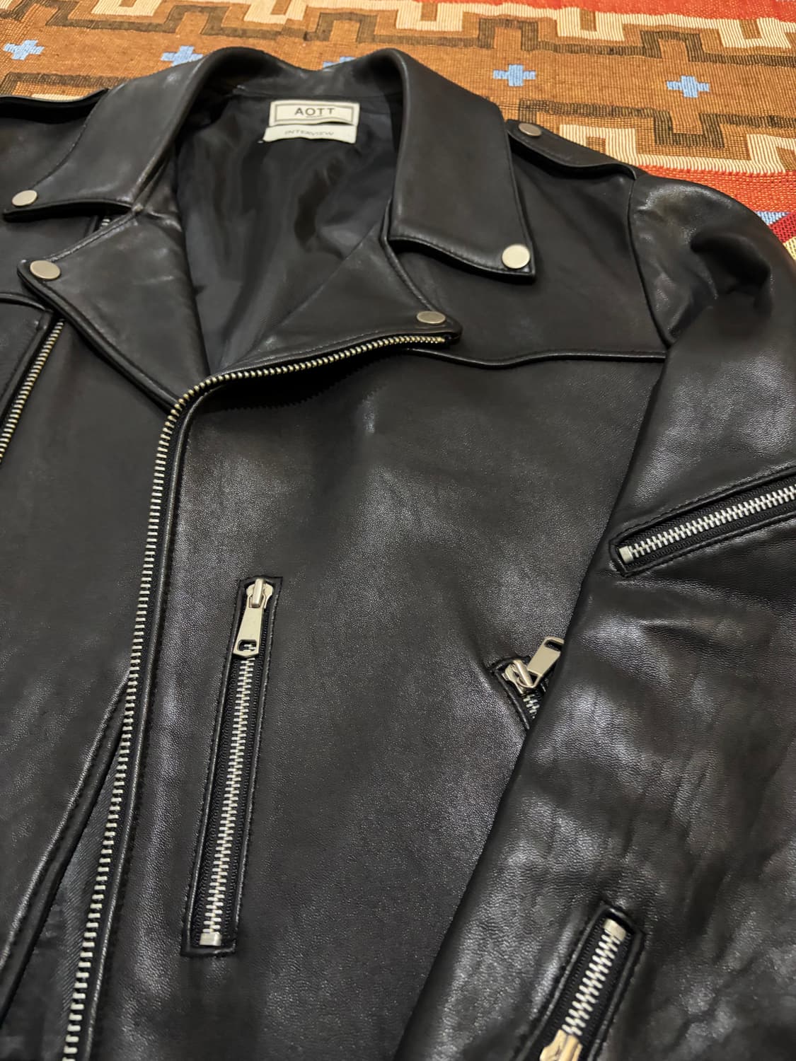 100) 양가죽 더블라이더 자켓 상품이미지3