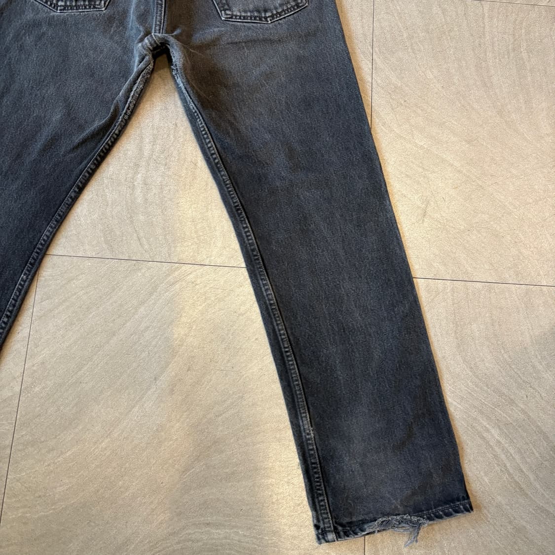 리바이스 01년대 미국 생산 501 데님 블랙 팬츠 상품이미지9
