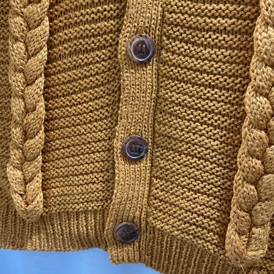 자라/ 꽈배기 패턴 글리터링 코팅 가디건/ S 상품이미지5