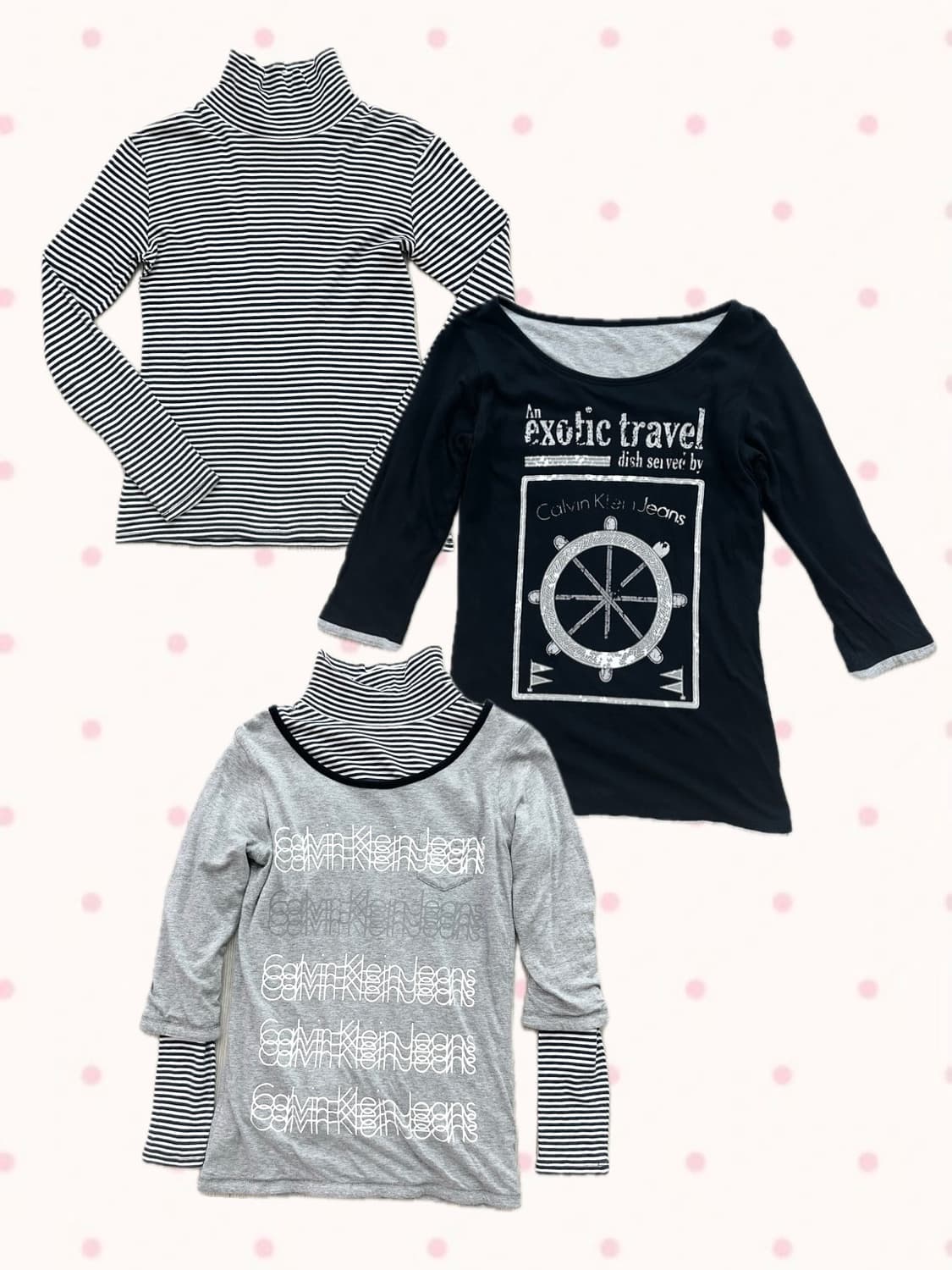 jpn 키치 러힙 웨스턴 괴짜 레이어드 상의세트 상품이미지5