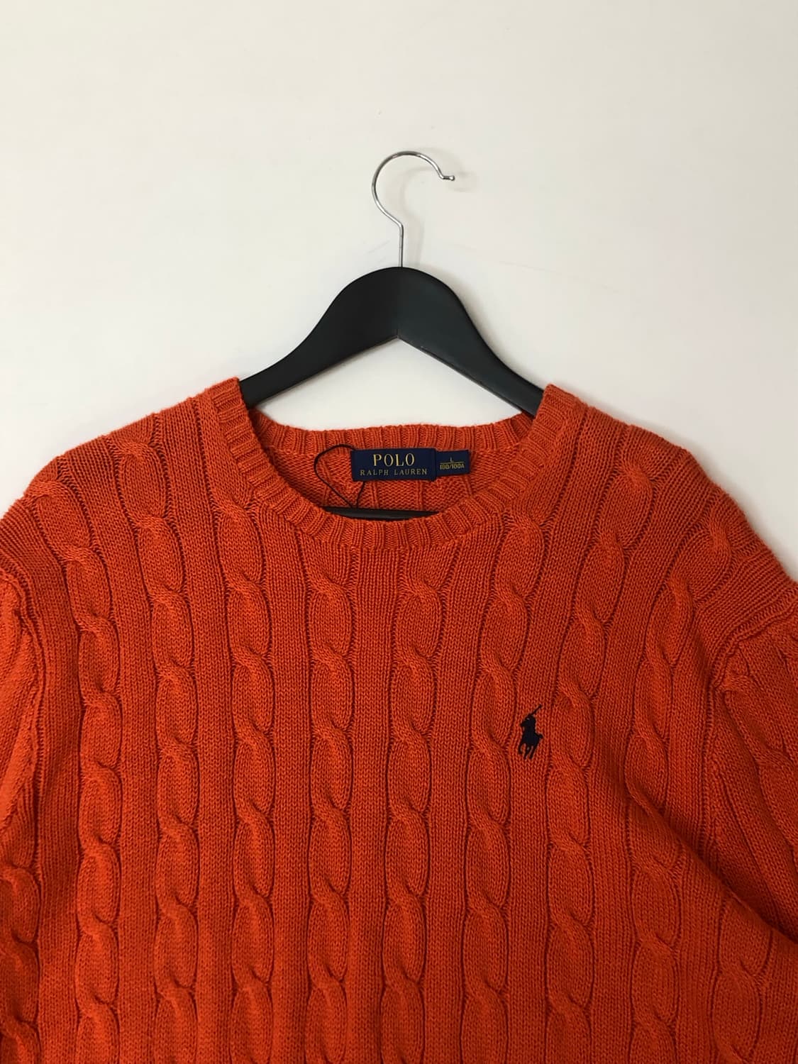 Polo 폴로 랄프로렌 오렌지 케이블 니트 상품이미지4